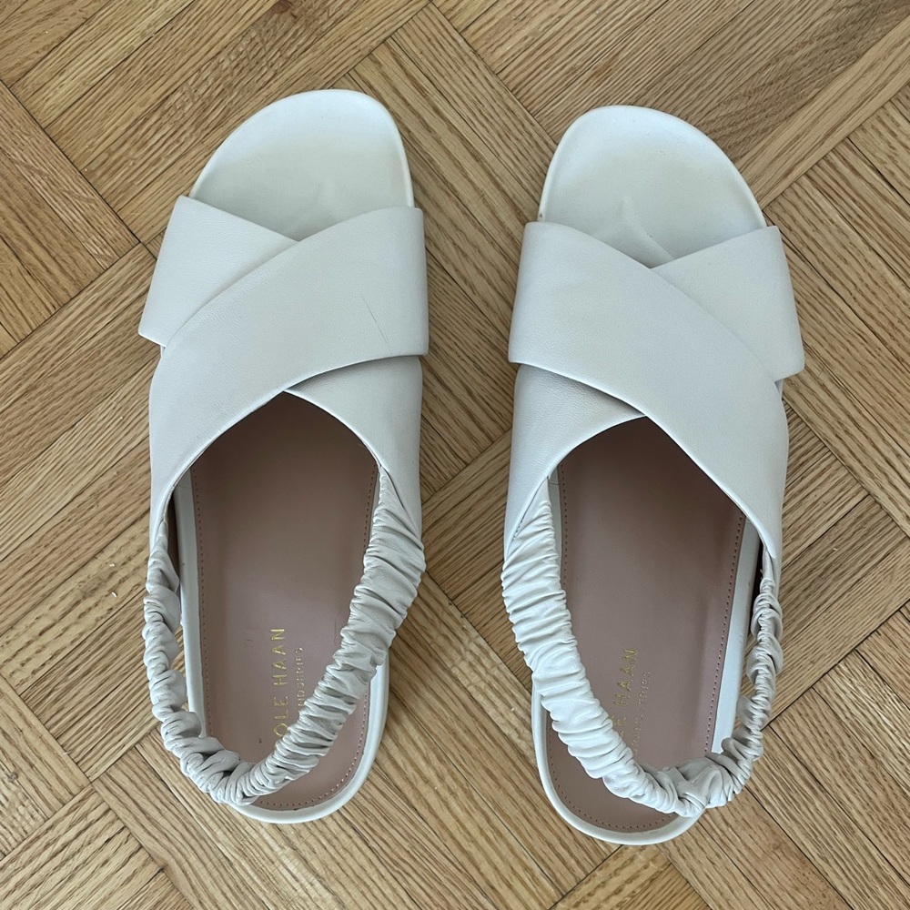 Cole Haan Women's Off-White Slide Sandals